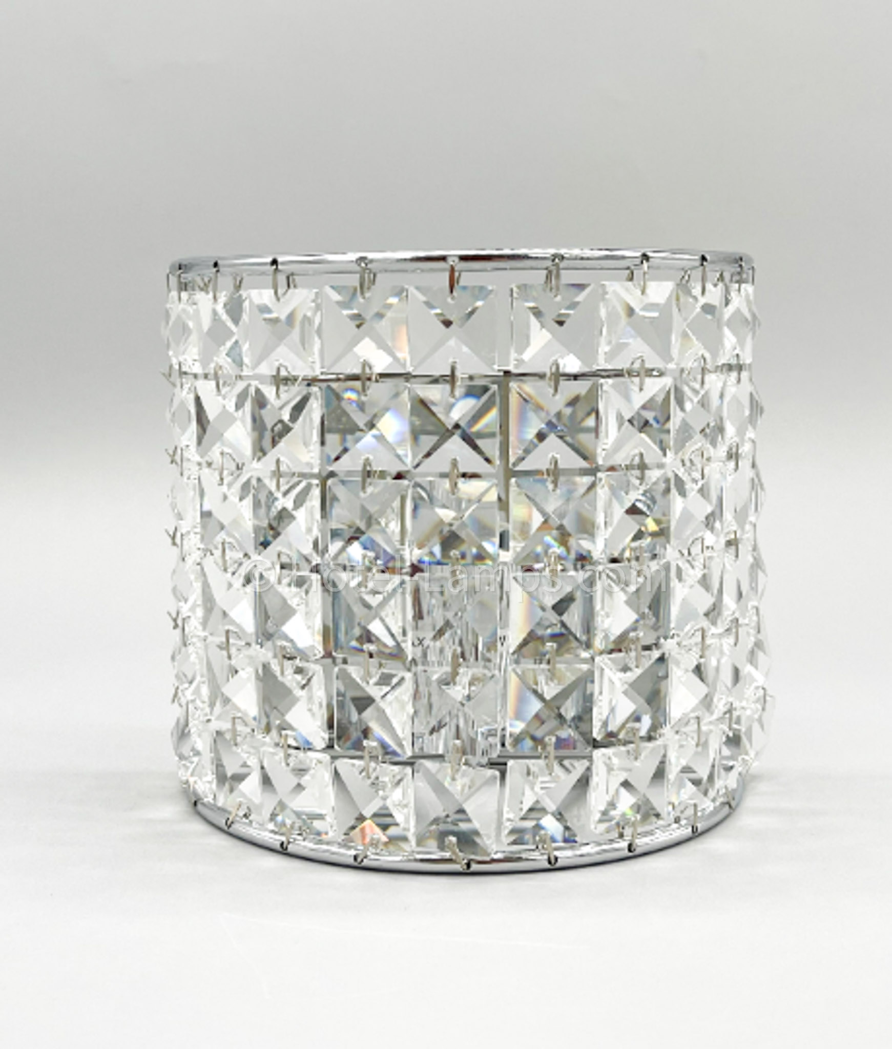 Elegant Square Beaded Crystal Wall Lamp